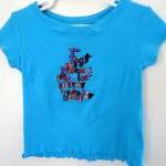Toddler Girls Tee Embroidered With Military Saying
