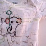 Unisex Onesie Hand Embroidered With Elephant And..