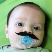 Mustache Boy Pacifier BLACK