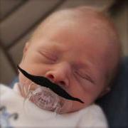 Mustache Pacifier Movie Star Style FREE SHIPPING