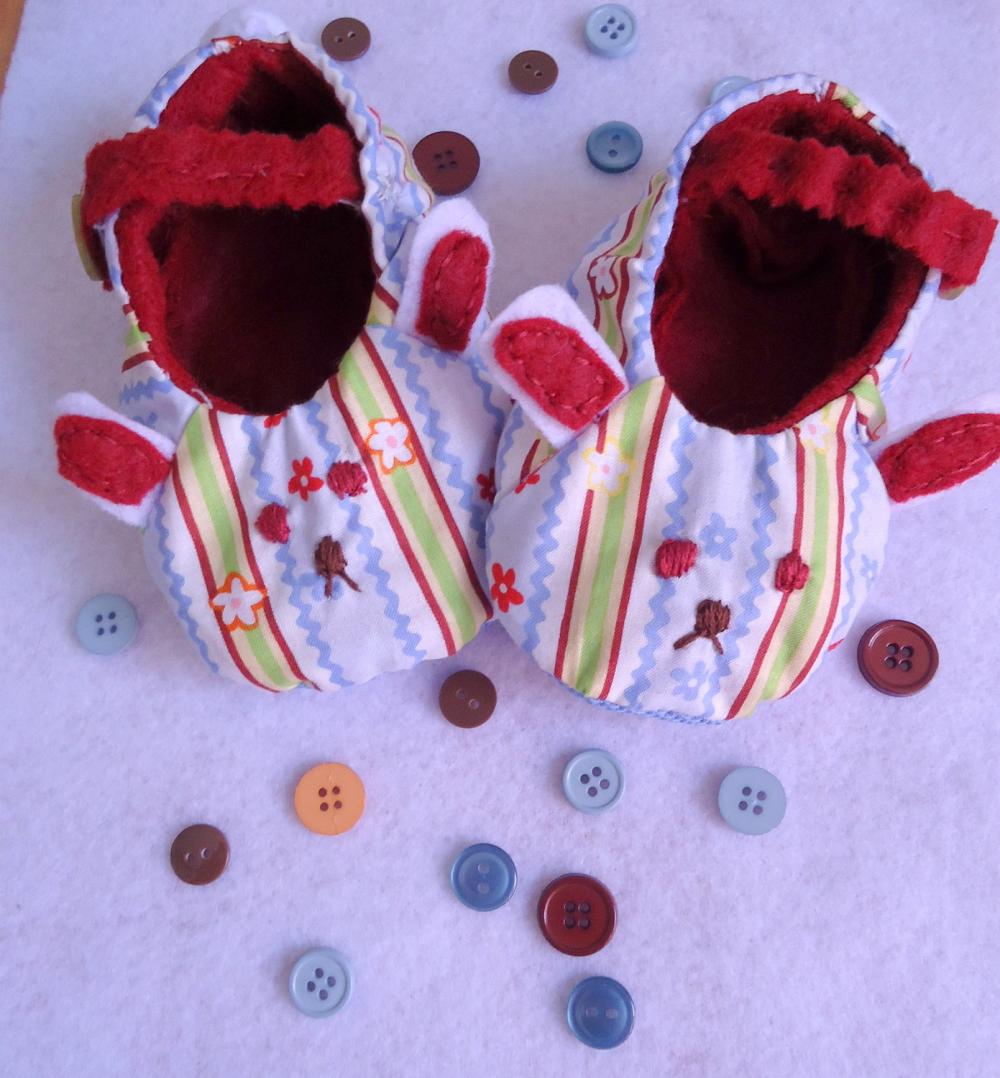 Bunny Fabric Shoes Handmade For Baby