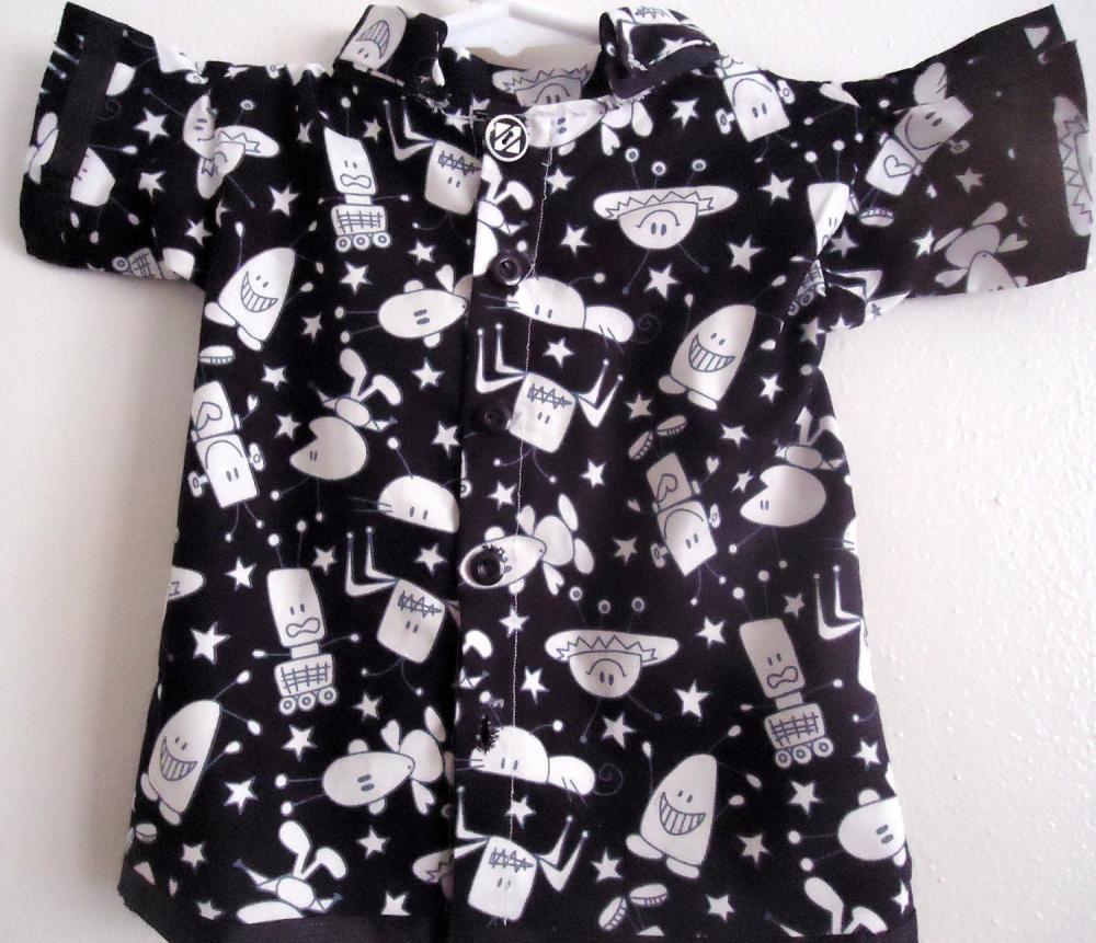 Rock Shirt Boy Toddler With Aliens Size 6 To 12 Months
